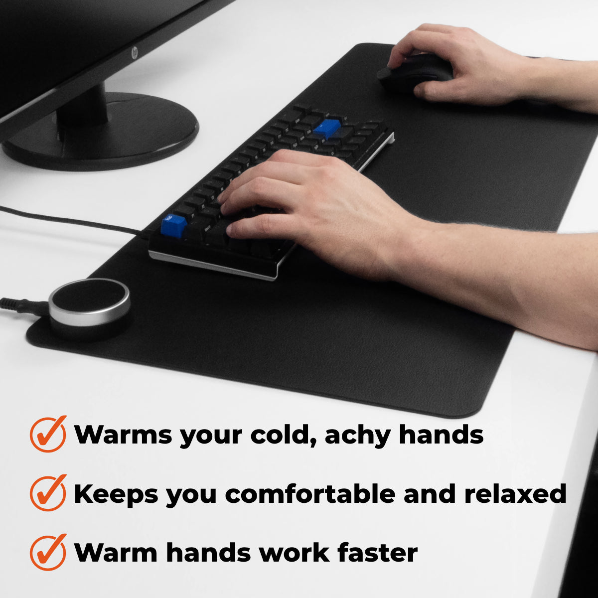 The desktop hand warmer pad