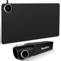 Black heatka heating pad with digital display and 'heatka' branding on a white background